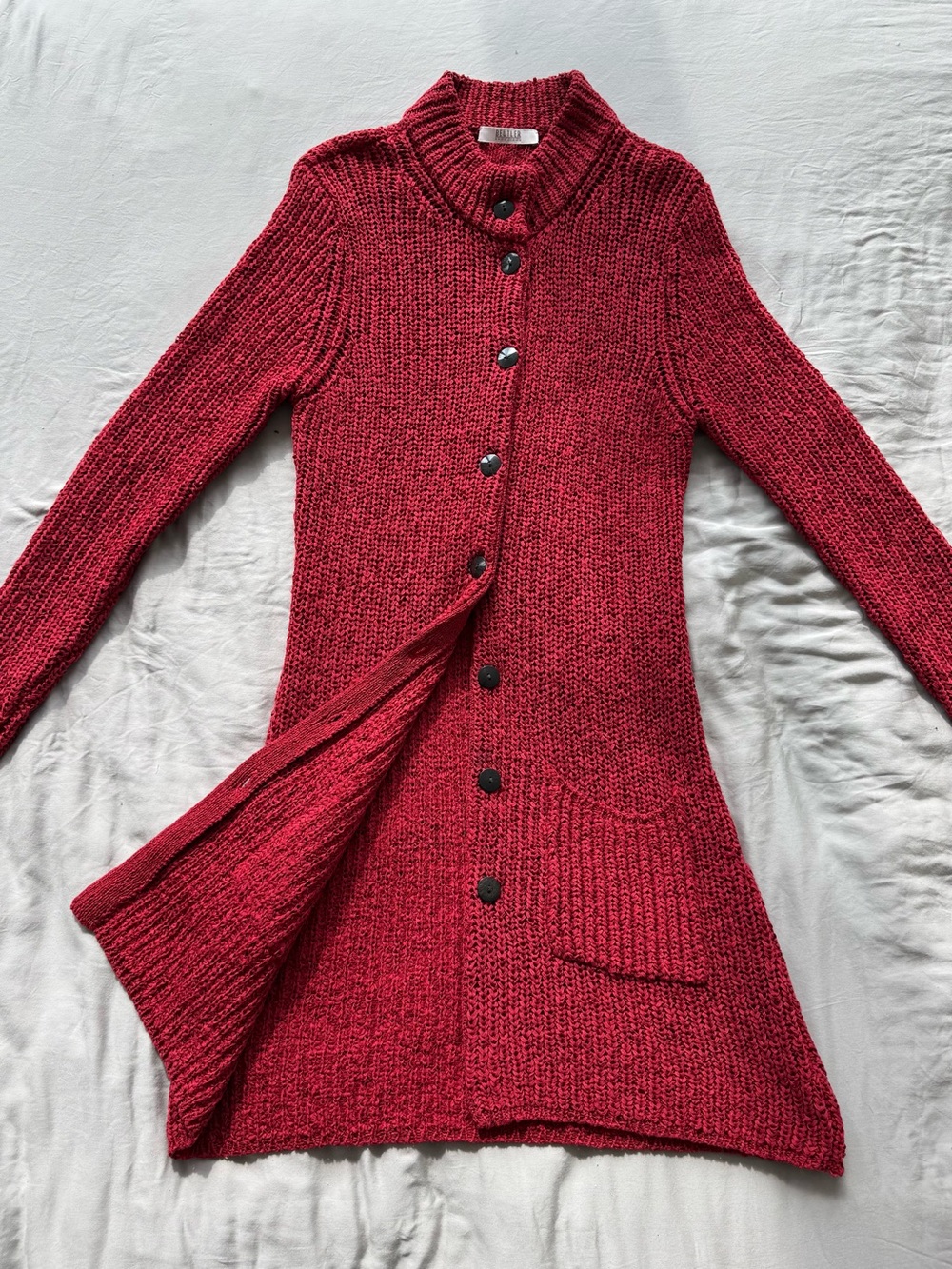 Beutler Swiss Design Knit Coat Dress with Genuine Horn Buttons - Picture 1 of 9